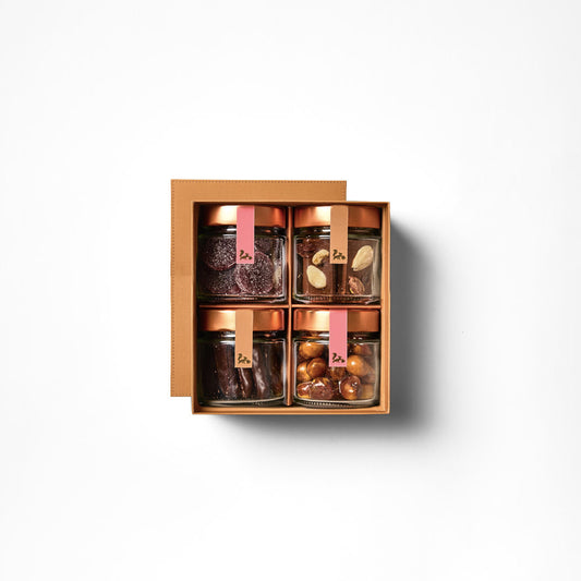 Box of 4 jars - chocolates and confectionery