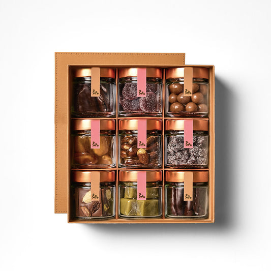 Box of 9 jars - chocolates and confectionery