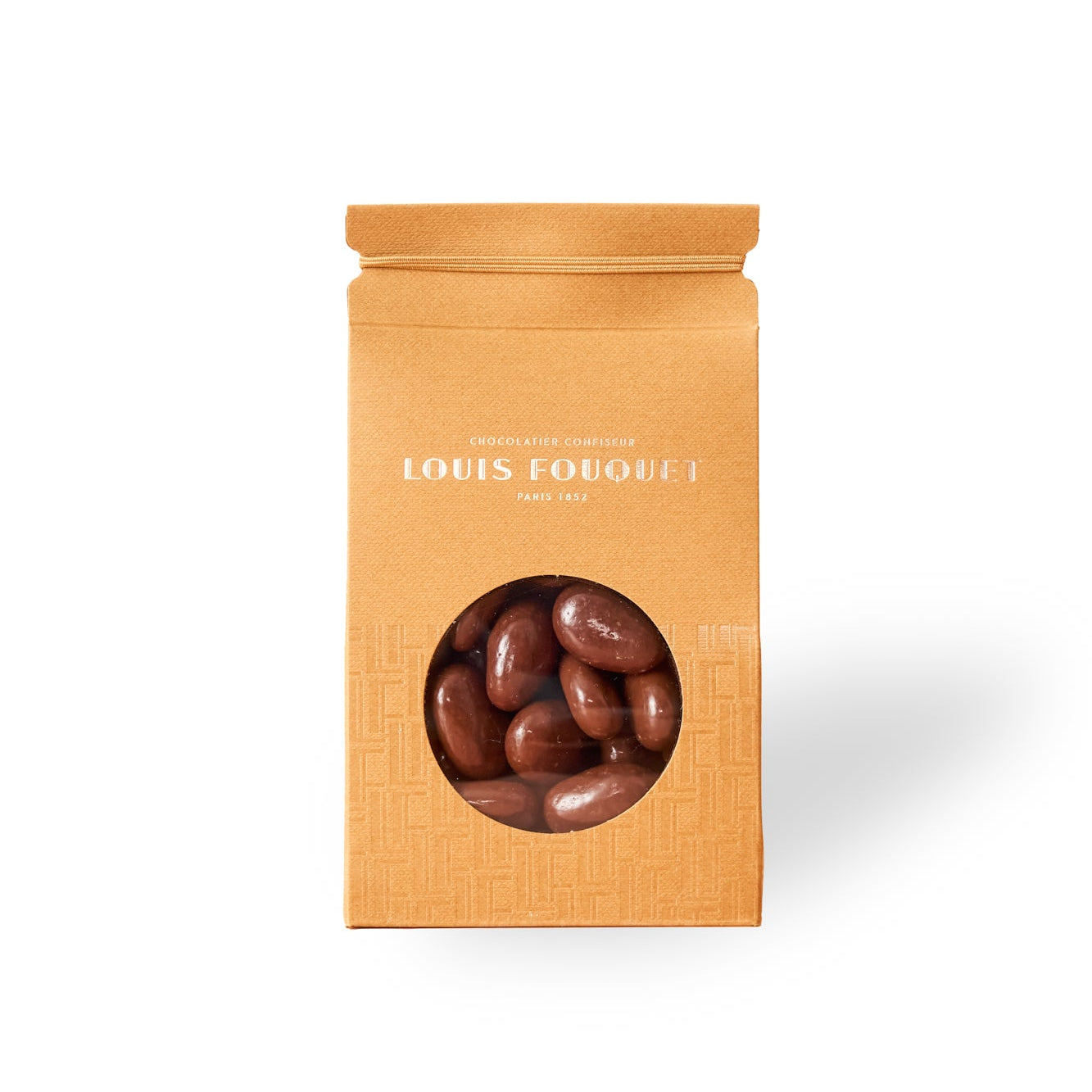 Pochon d'amandes enrobées de chocolat au lait