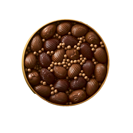 Boite de chocolats fourrés au praliné