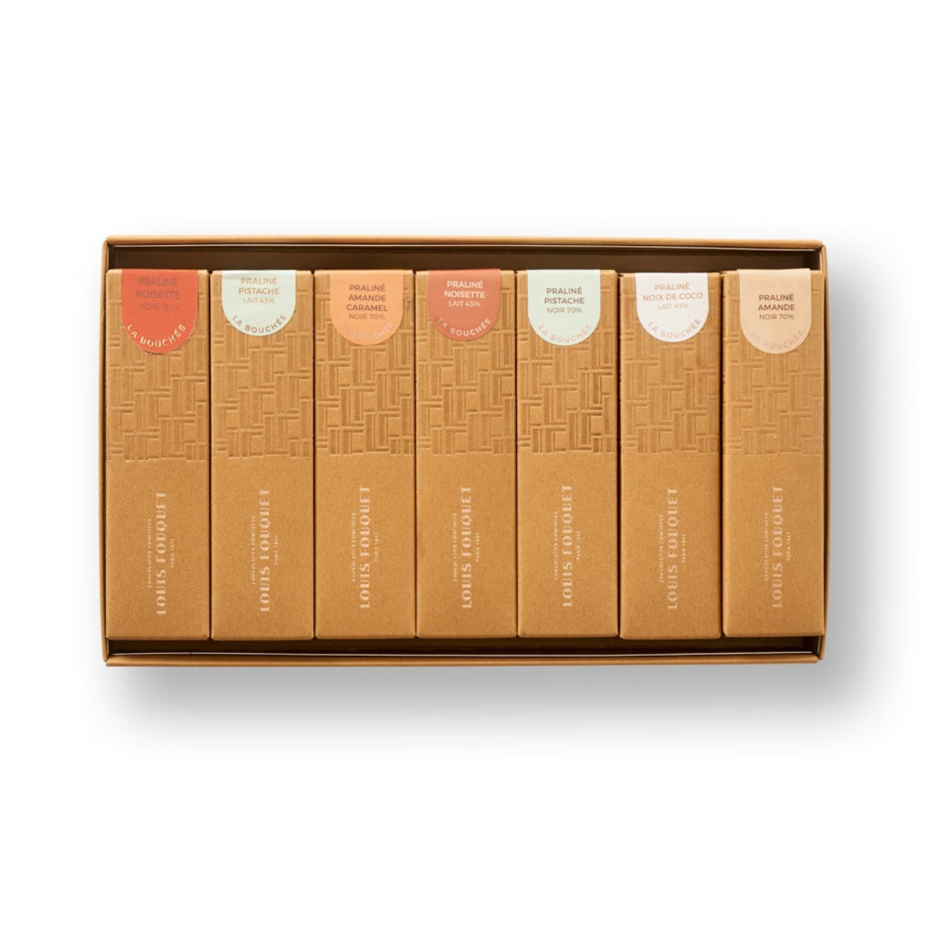 Coffret de 7 bouchées praliné