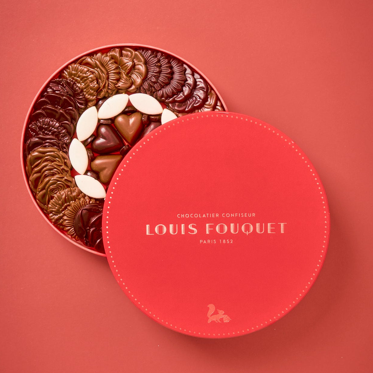 Coffret fête des mères : fleurs et coeurs en chocolat Grand Cru