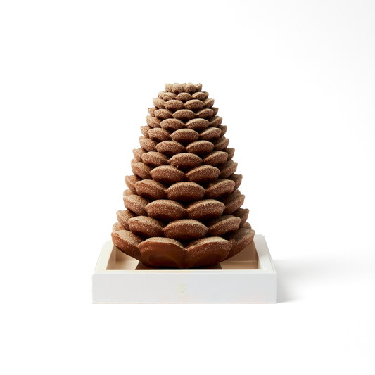 La grande pomme de sapin enneigée