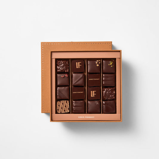 Box of 16 dark chocolates