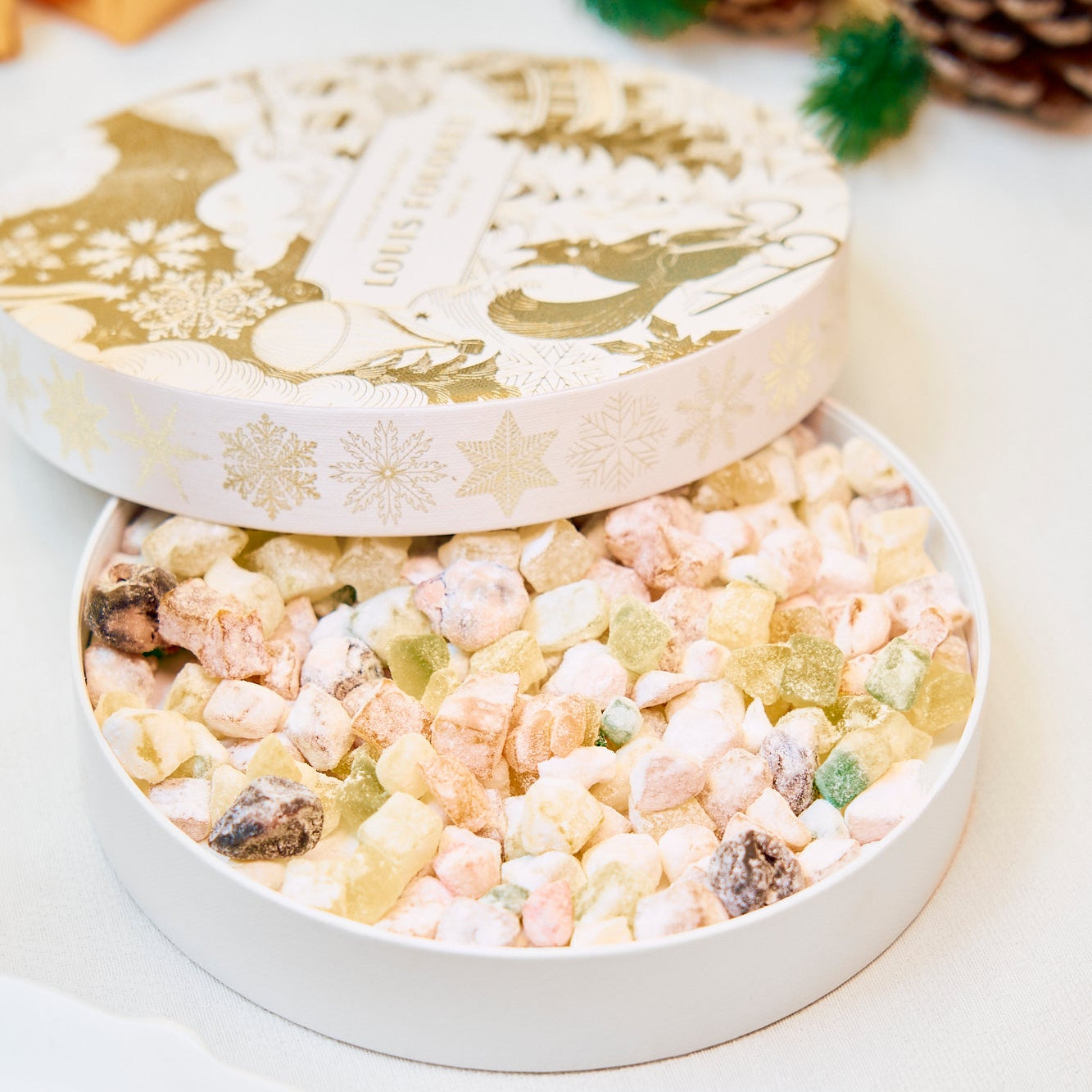 La boîte de fruits enneigés Fouquet