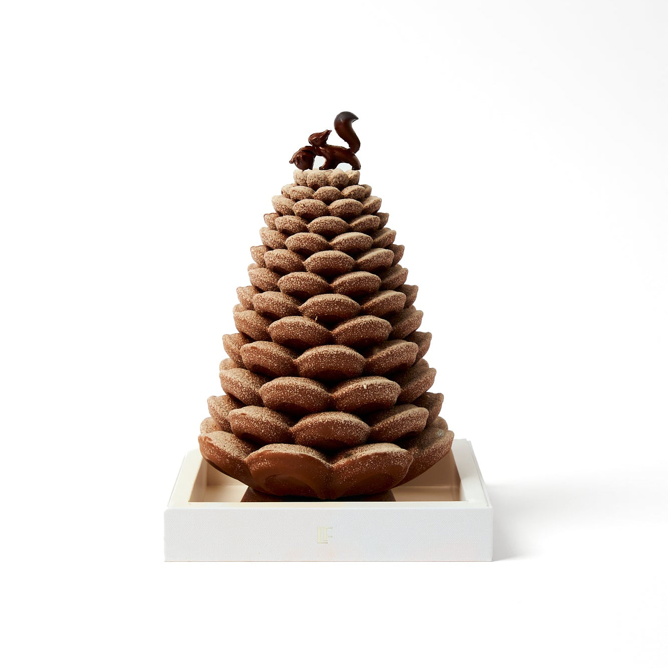 La grande pomme de sapin enneigée