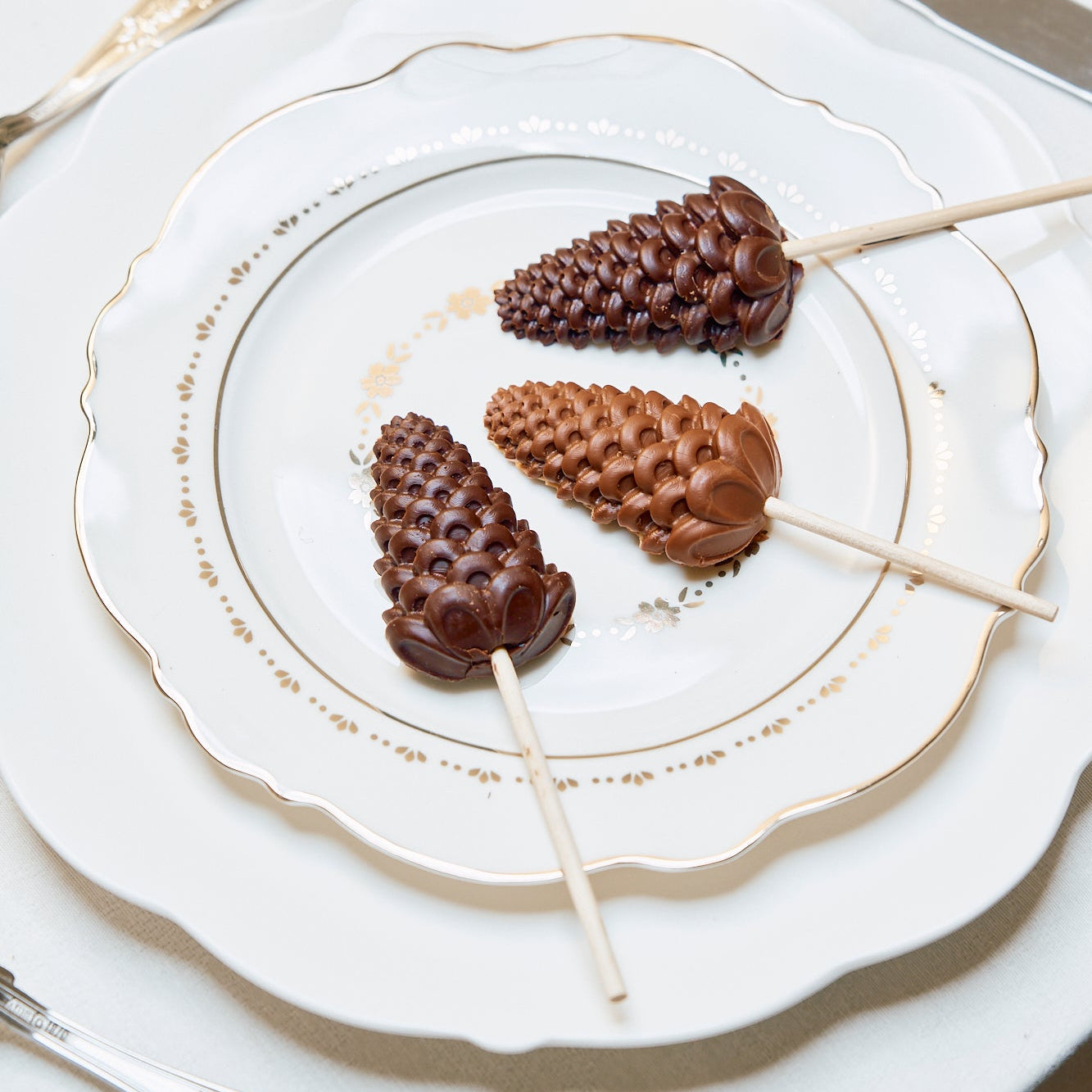 La sucette de noel sur assiette