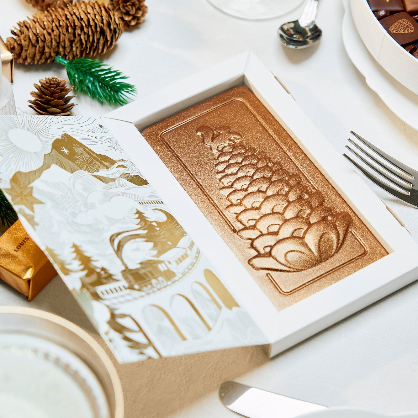 La tablette de noel sur assiette