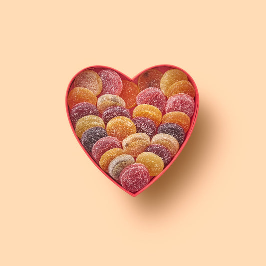 Le coeur de pâte de fruits fête des mères
