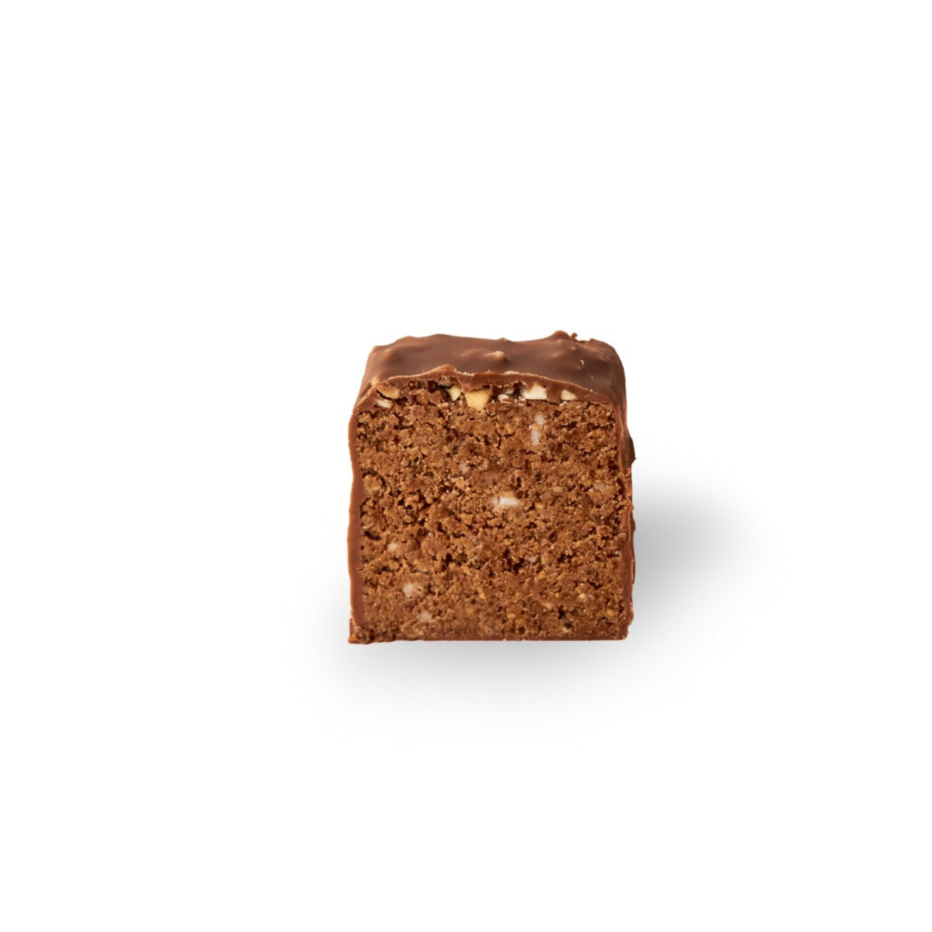 Carré de chocolat fourré au praliné à l'ancienne