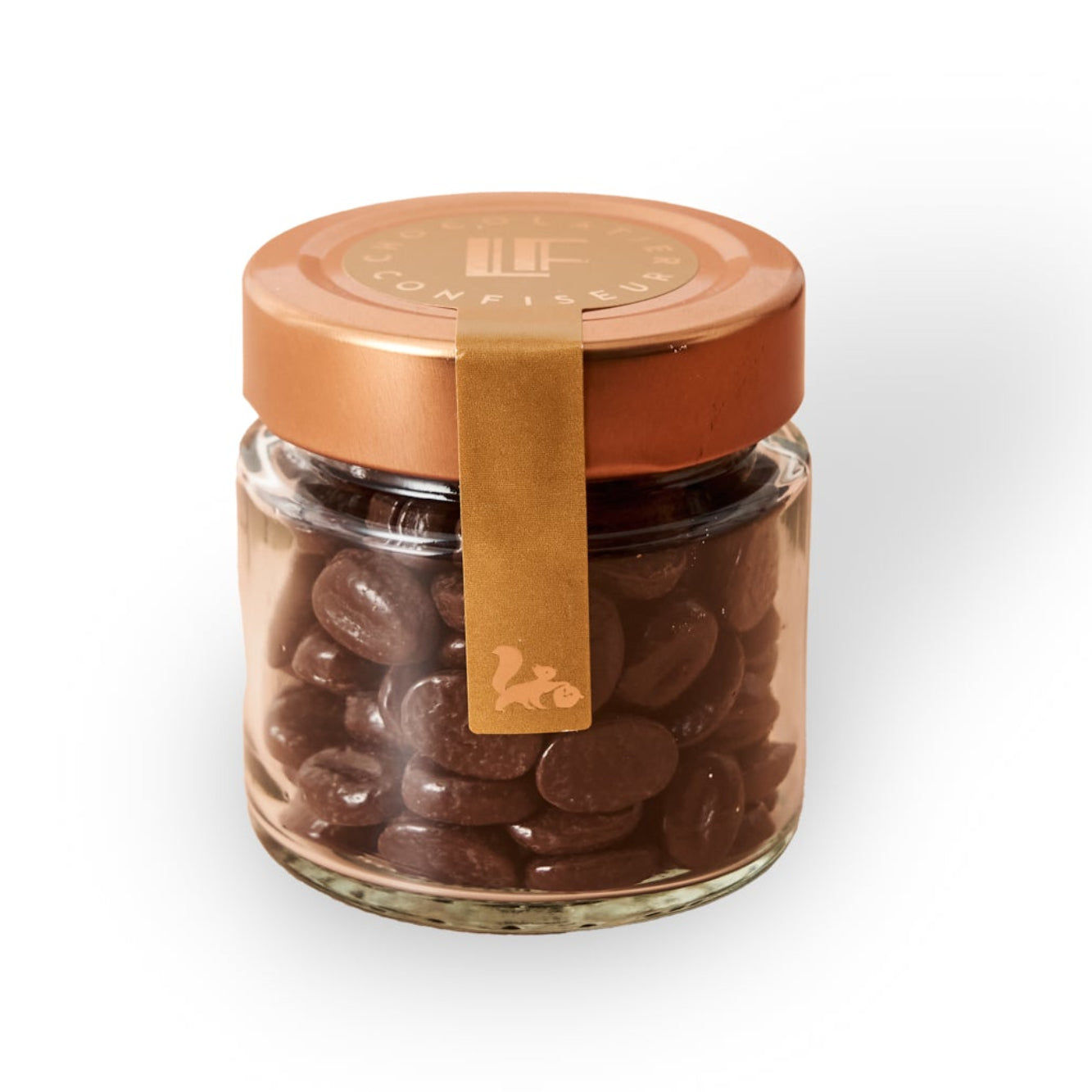 Petit pot de grains de café